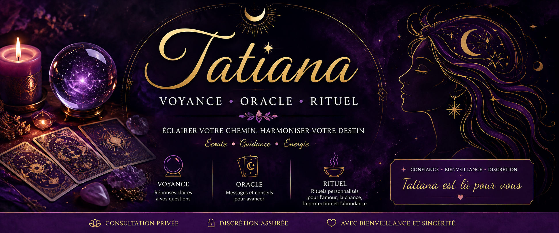 Tatiana Voyance, Oracle, Rituel - Éclairer votre chemin, harmoniser votre destin